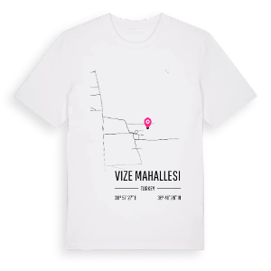 Vize Mahallesi karta t-shirt – ekologisk bomull t-shirt från Pinshirt