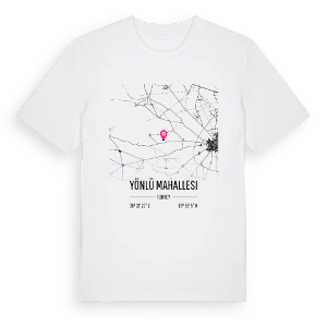 Yönlü Mahallesi karta t-shirt – ekologisk bomull t-shirt från Pinshirt