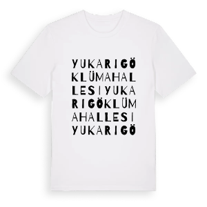 Yukarıgöklü Mahallesi ordlek t-shirt – ekologisk bomull t-shirt från Pinshirt