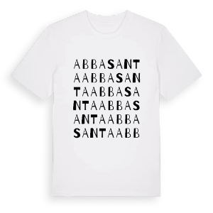 Abbasanta ordlek t-shirt – ekologisk bomull t-shirt från Pinshirt