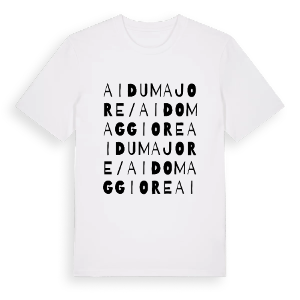 Aidumajore/Aidomaggiore ordlek t-shirt – ekologisk bomull t-shirt från Pinshirt