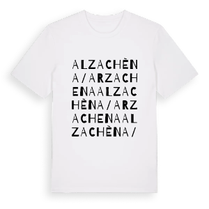 Alzachèna/Arzachena ordlek t-shirt – ekologisk bomull t-shirt från Pinshirt