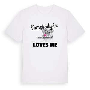 Någon i Aristanis/Oristano älskar mig t-shirt – ekologisk bomull t-shirt från Pinshirt