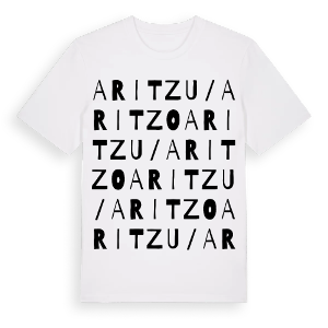 Aritzu/Aritzo ordlek t-shirt – ekologisk bomull t-shirt från Pinshirt