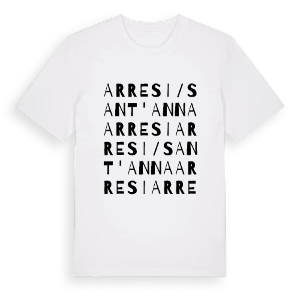 Arresi/Sant'Anna Arresi ordlek t-shirt – ekologisk bomull t-shirt från Pinshirt