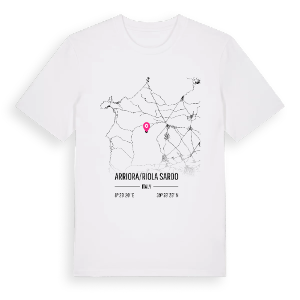 Arriora/Riola Sardo karta t-shirt – ekologisk bomull t-shirt från Pinshirt