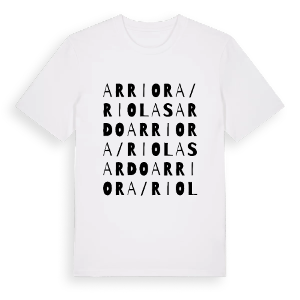 Arriora/Riola Sardo ordlek t-shirt – ekologisk bomull t-shirt från Pinshirt