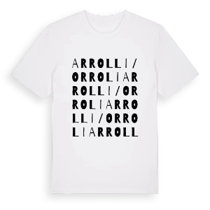 Arrolli/Orroli ordlek t-shirt – ekologisk bomull t-shirt från Pinshirt