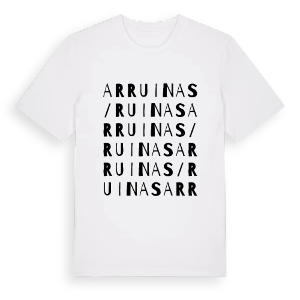 Arruinas/Ruinas ordlek t-shirt – ekologisk bomull t-shirt från Pinshirt