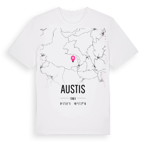 Austis karta t-shirt – ekologisk bomull t-shirt från Pinshirt
