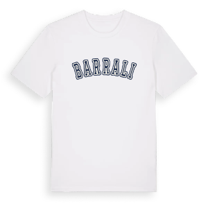 Barrali college t-shirt – ekologisk bomull t-shirt från Pinshirt