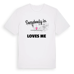 Någon i Biddanoa Monteleone/Villanova Monteleone älskar mig t-shirt – ekologisk bomull t-shirt från Pinshirt