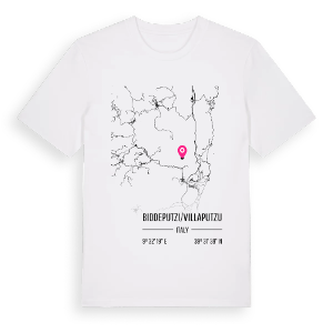 Biddeputzi/Villaputzu karta t-shirt – ekologisk bomull t-shirt från Pinshirt