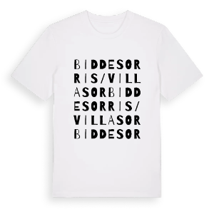 Biddesorris/Villasor ordlek t-shirt – ekologisk bomull t-shirt från Pinshirt