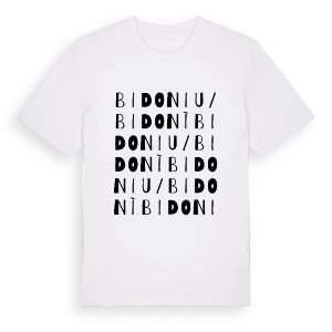 Bidoniu/Bidonì ordlek t-shirt – ekologisk bomull t-shirt från Pinshirt