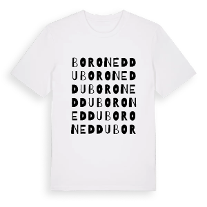 Boroneddu ordlek t-shirt – ekologisk bomull t-shirt från Pinshirt