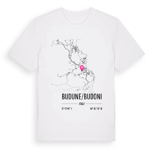 Budune/Budoni karta t-shirt – ekologisk bomull t-shirt från Pinshirt