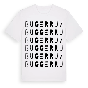 Bugerru/Buggerru ordlek t-shirt – ekologisk bomull t-shirt från Pinshirt
