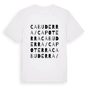 Cabuderra/Capoterra ordlek t-shirt – ekologisk bomull t-shirt från Pinshirt