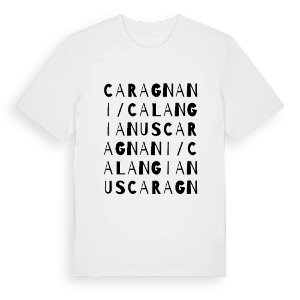Caragnani/Calangianus ordlek t-shirt – ekologisk bomull t-shirt från Pinshirt