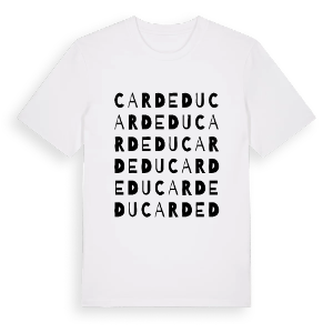 Cardedu ordlek t-shirt – ekologisk bomull t-shirt från Pinshirt