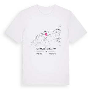 Castheddu/Castelsardo karta t-shirt – ekologisk bomull t-shirt från Pinshirt