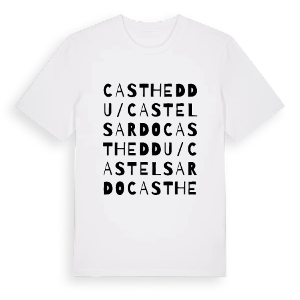 Castheddu/Castelsardo ordlek t-shirt – ekologisk bomull t-shirt från Pinshirt