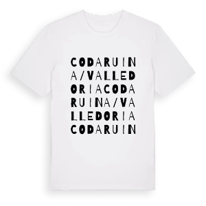 Codaruina/Valledoria ordlek t-shirt – ekologisk bomull t-shirt från Pinshirt