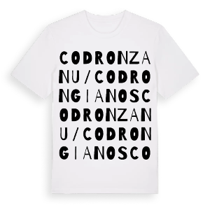 Codronzanu/Codrongianos ordlek t-shirt – ekologisk bomull t-shirt från Pinshirt
