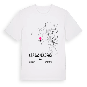 Crabas/Cabras karta t-shirt – ekologisk bomull t-shirt från Pinshirt