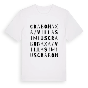 Crabonaxa/Villasimius ordlek t-shirt – ekologisk bomull t-shirt från Pinshirt