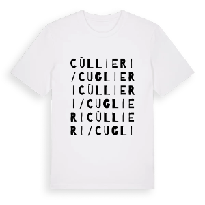 Cùllieri/Cuglieri ordlek t-shirt – ekologisk bomull t-shirt från Pinshirt