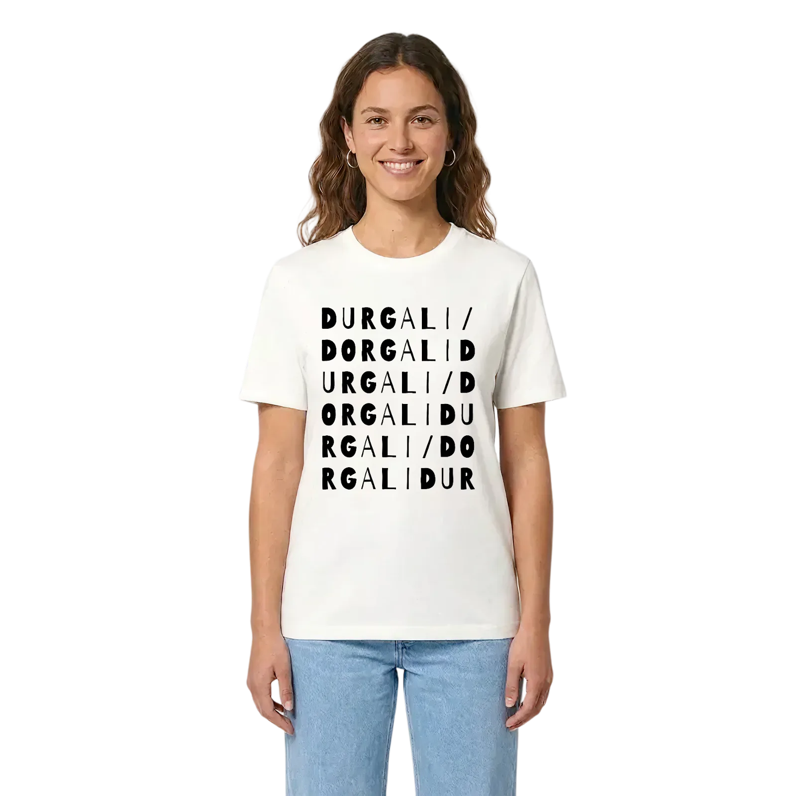 Durgali/Dorgali ordlek t-shirt – White, i miljö