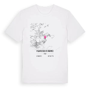 Figari/Golfo Aranci karta t-shirt – ekologisk bomull t-shirt från Pinshirt