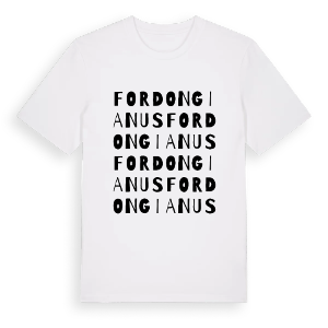Fordongianus ordlek t-shirt – ekologisk bomull t-shirt från Pinshirt