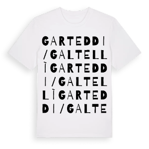 Garteddi/Galtellì ordlek t-shirt – ekologisk bomull t-shirt från Pinshirt