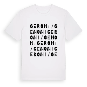 Geroni/Genoni ordlek t-shirt – ekologisk bomull t-shirt från Pinshirt