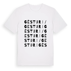 Gèsturi/Gesturi ordlek t-shirt – ekologisk bomull t-shirt från Pinshirt