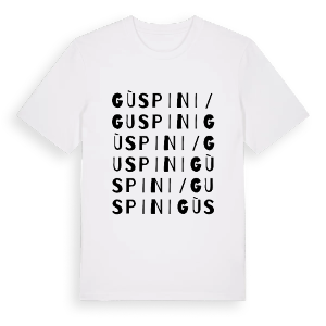 Gùspini/Guspini ordlek t-shirt – ekologisk bomull t-shirt från Pinshirt