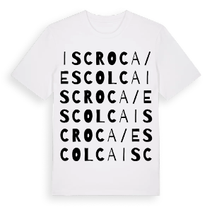 Iscroca/Escolca ordlek t-shirt – ekologisk bomull t-shirt från Pinshirt