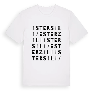 Istersili/Esterzili ordlek t-shirt – ekologisk bomull t-shirt från Pinshirt