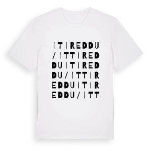 Itireddu/Ittireddu ordlek t-shirt – ekologisk bomull t-shirt från Pinshirt