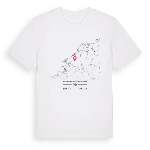 La Trinitai e Vignola/Trinità d'Agultu e Vignola karta t-shirt – ekologisk bomull t-shirt från Pinshirt