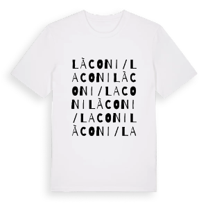 Làconi/Laconi ordlek t-shirt – ekologisk bomull t-shirt från Pinshirt
