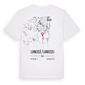 Lanusè/Lanusei karta t-shirt – ekologisk bomull t-shirt från Pinshirt