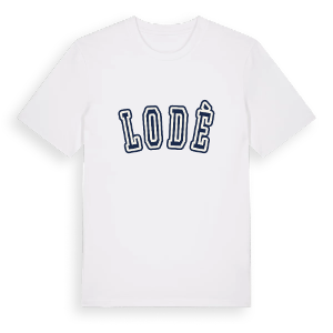 Lodè college t-shirt – ekologisk bomull t-shirt från Pinshirt