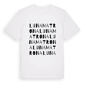 Lunamatrona ordlek t-shirt – ekologisk bomull t-shirt från Pinshirt