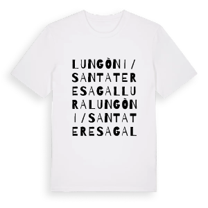 Lungòni/Santa Teresa Gallura ordlek t-shirt – ekologisk bomull t-shirt från Pinshirt
