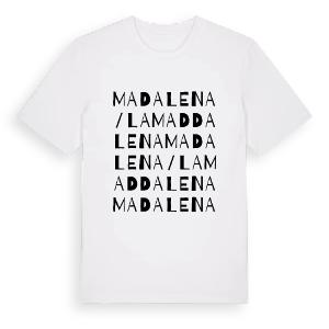 Madalena/La Maddalena ordlek t-shirt – ekologisk bomull t-shirt från Pinshirt