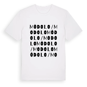 Mòdolo/Modolo ordlek t-shirt – ekologisk bomull t-shirt från Pinshirt